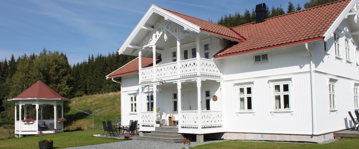 Sveitserhus med produkter fra Stiltre